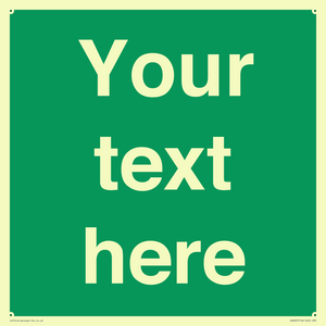 Custom Safe Condition: Blank (green) sign